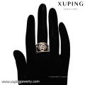O anel de dedo elegante o mais atrasado do ouro 14551 projeta os anéis da cor do ouro do zircão 18k do diamante com a pedra para meninas